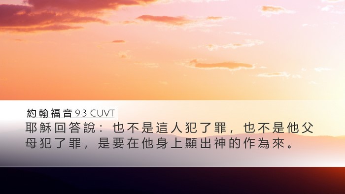 約 翰 福 音 9:3 CUVT Bible Verse Image