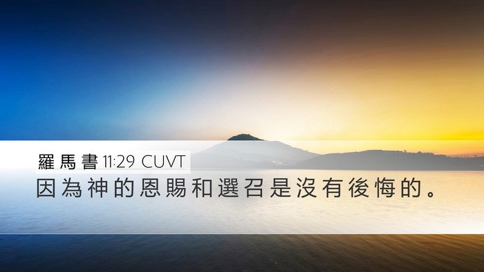 羅 馬 書 11:29 CUVT Bible Verse Image