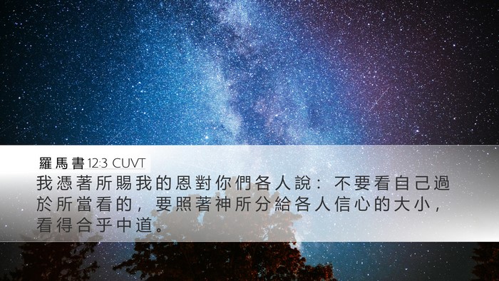 羅 馬 書 12:3 CUVT Bible Verse Image