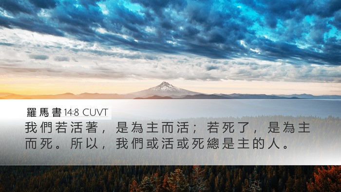 羅 馬 書 14:8 CUVT Bible Verse Image