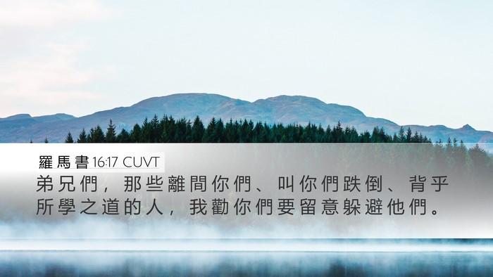 羅 馬 書 16:17 CUVT Bible Verse Image