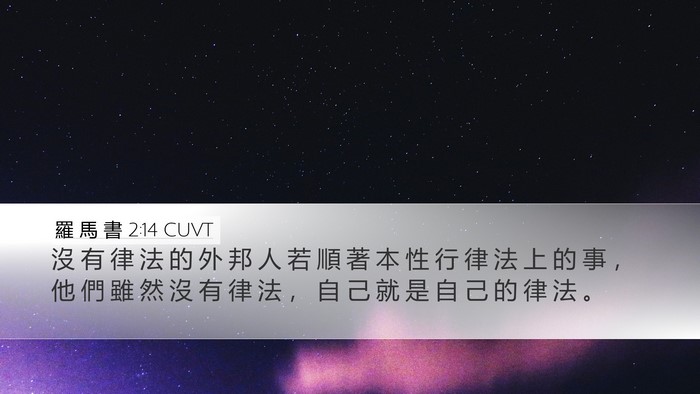 羅 馬 書 2:14 CUVT Bible Verse Image