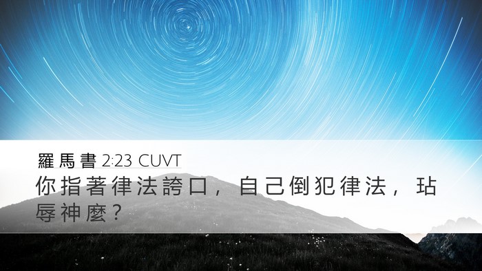 羅 馬 書 2:23 CUVT Bible Verse Image