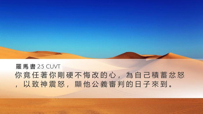 羅 馬 書 2:5 CUVT Bible Verse Image