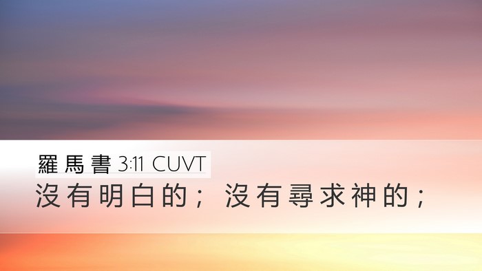 羅 馬 書 3:11 CUVT Bible Verse Image