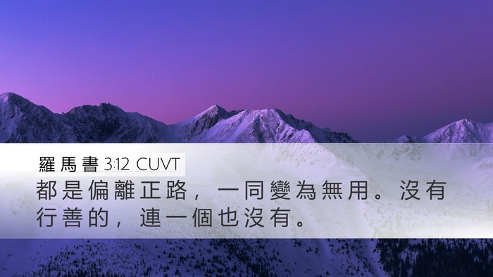 羅 馬 書 3:12 CUVT Bible Verse Image