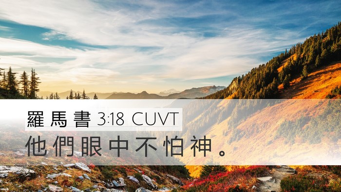羅 馬 書 3:18 CUVT Bible Verse Image