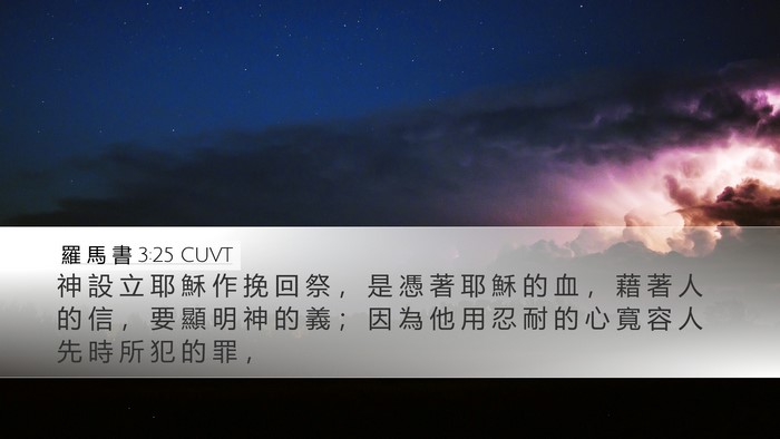 羅 馬 書 3:25 CUVT Bible Verse Image