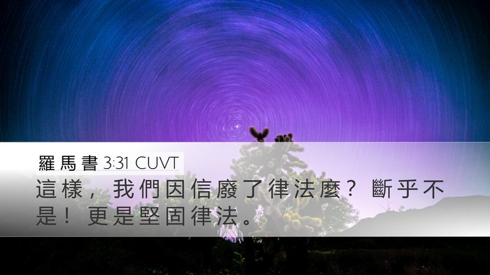 羅 馬 書 3:31 CUVT Bible Verse Image
