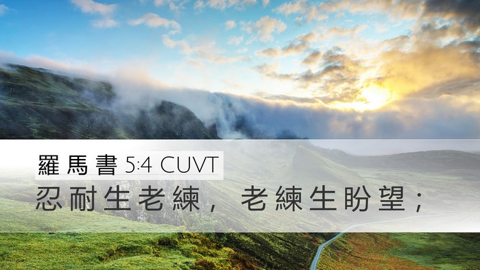 羅 馬 書 5:4 CUVT Desktop Wallpaper - 忍 耐 生 老 練 ， 老 練 生 盼 望 - Desktop Bible Verse Wallpaper