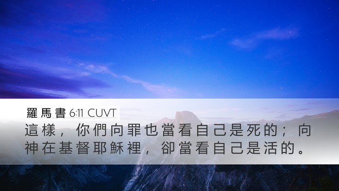 羅 馬 書 6:11 CUVT Desktop Wallpaper - 這 樣 ， 你 們 向 罪 也 當 看 自 己 - Desktop Bible Verse Wallpaper