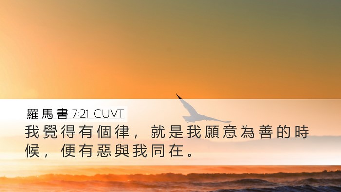 羅 馬 書 7:21 CUVT Bible Verse Image