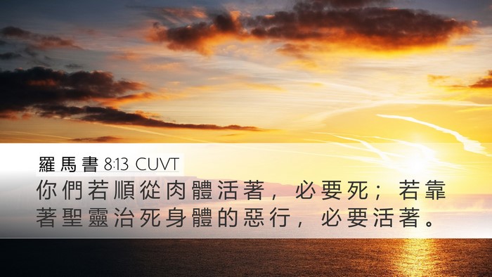 羅 馬 書 8:13 CUVT Bible Verse Image