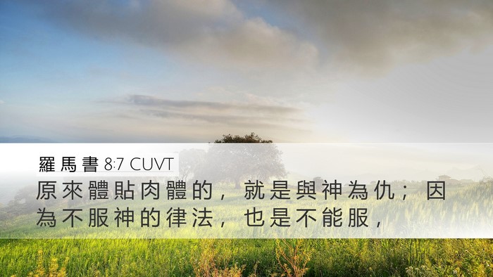 羅 馬 書 8:7 CUVT Bible Verse Image