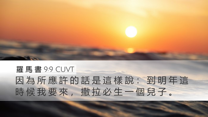 羅 馬 書 9:9 CUVT Desktop Wallpaper - 因 為 所 應 許 的 話 是 這 樣 說 ： - Desktop Bible Verse Wallpaper