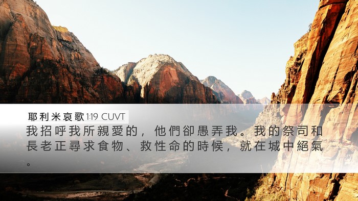 耶 利 米 哀 歌 1:19 CUVT Bible Verse Image