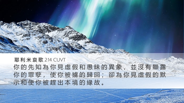 耶 利 米 哀 歌 2:14 CUVT Bible Verse Image