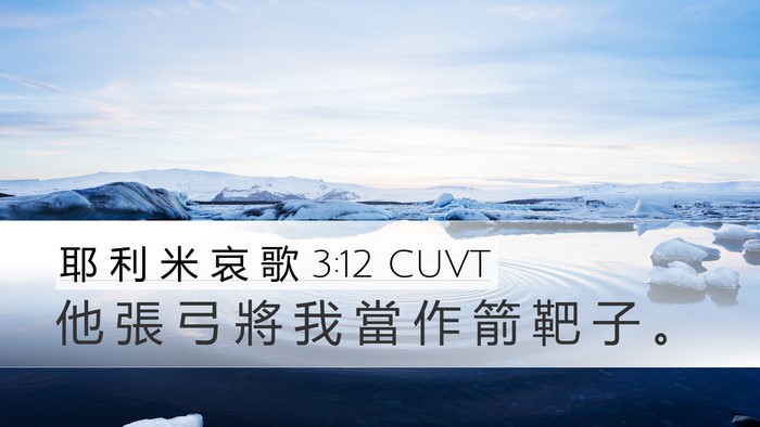 耶 利 米 哀 歌 3:12 CUVT Bible Verse Image