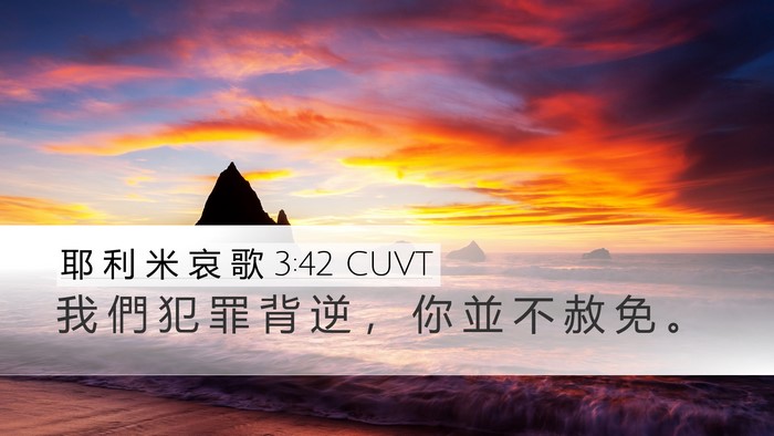 耶 利 米 哀 歌 3:42 CUVT Bible Verse Image