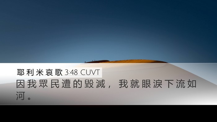 耶 利 米 哀 歌 3:48 CUVT Bible Verse Image