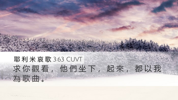 耶 利 米 哀 歌 3:63 CUVT Bible Verse Image