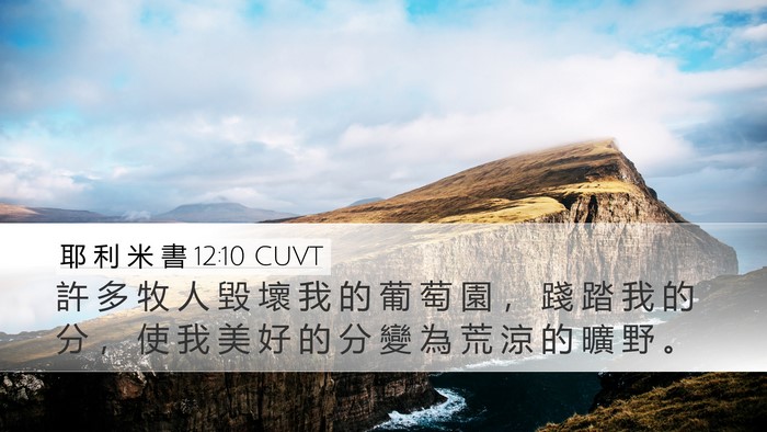 耶 利 米 書 12:10 CUVT Bible Verse Image