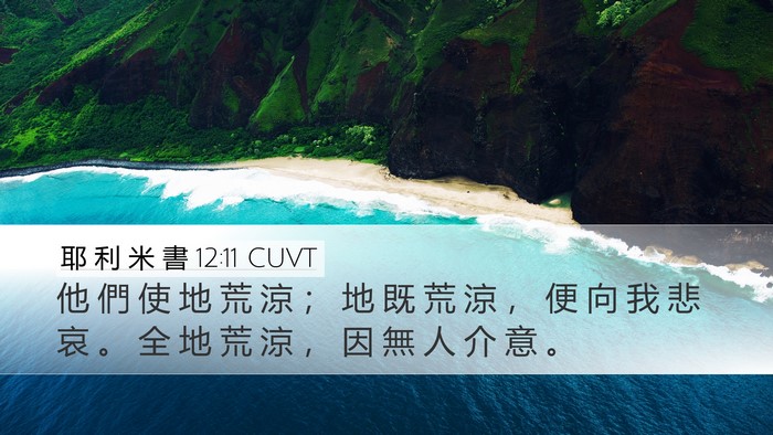 耶 利 米 書 12:11 CUVT Desktop Wallpaper - 他 們 使 地 荒 涼 ； 地 既 荒 涼 ， - Desktop Bible Verse Wallpaper
