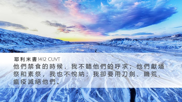 耶 利 米 書 14:12 CUVT Bible Verse Image