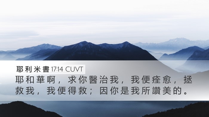 耶 利 米 書 17:14 CUVT Bible Verse Image