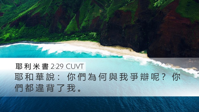 耶 利 米 書 2:29 CUVT Bible Verse Image