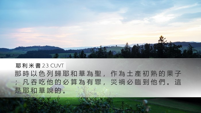 耶 利 米 書 2:3 CUVT Bible Verse Image