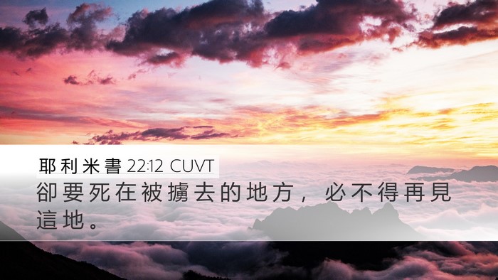 耶 利 米 書 22:12 CUVT Desktop Wallpaper - 卻 要 死 在 被 擄 去 的 地 方 ， 必 - Desktop Bible Verse Wallpaper
