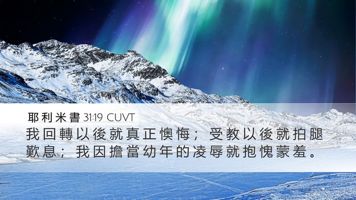 耶 利 米 書 31:19 CUVT Bible Verse Image