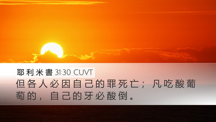 耶 利 米 書 31:30 CUVT Bible Verse Image