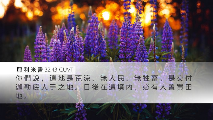 耶 利 米 書 32:43 CUVT Bible Verse Image