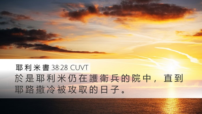 耶 利 米 書 38:28 CUVT Bible Verse Image