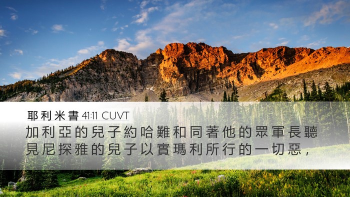 耶 利 米 書 41:11 CUVT Bible Verse Image