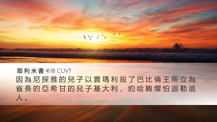 耶 利 米 書 41:18 CUVT Bible Verse Image