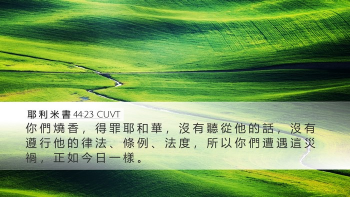 耶 利 米 書 44:23 CUVT Bible Verse Image