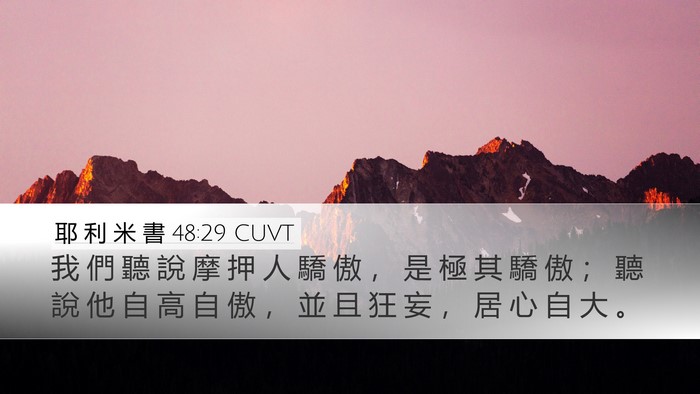 耶 利 米 書 48:29 CUVT Bible Verse Image