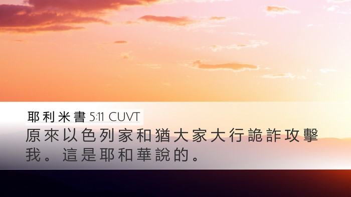 耶 利 米 書 5:11 CUVT Desktop Wallpaper - 原 來 以 色 列 家 和 猶 大 家 大 行 - Desktop Bible Verse Wallpaper