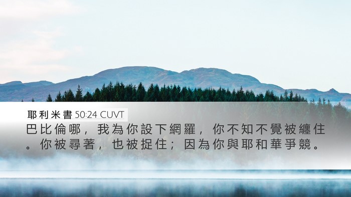 耶 利 米 書 50:24 CUVT Bible Verse Image