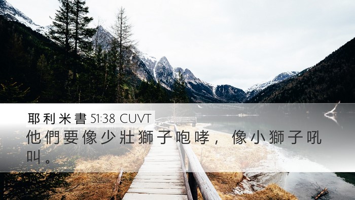 耶 利 米 書 51:38 CUVT Bible Verse Image