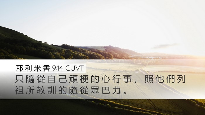 耶 利 米 書 9:14 CUVT Bible Verse Image