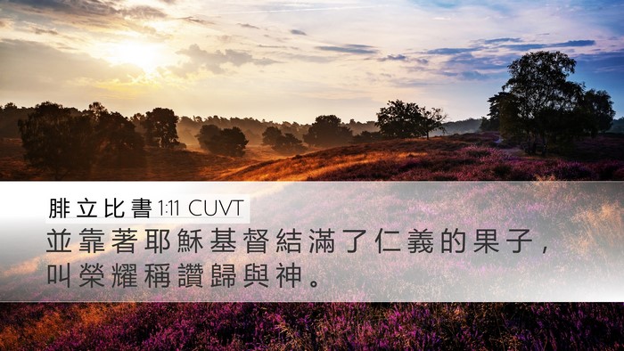 腓 立 比 書 1:11 CUVT Bible Verse Image