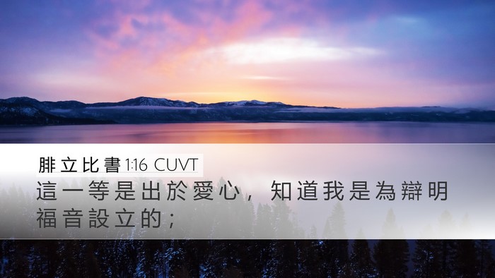腓 立 比 書 1:16 CUVT Bible Verse Image