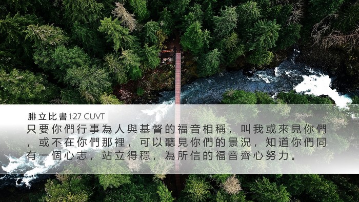 腓 立 比 書 1:27 CUVT Bible Verse Image