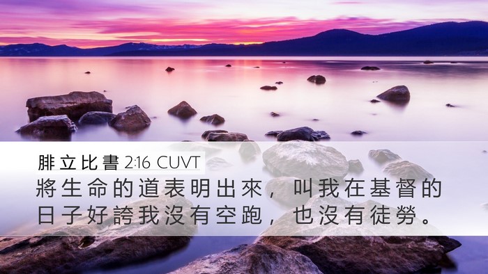 腓 立 比 書 2:16 CUVT Bible Verse Image
