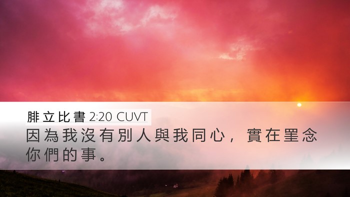 腓 立 比 書 2:20 CUVT Bible Verse Image