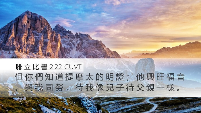 腓 立 比 書 2:22 CUVT Bible Verse Image